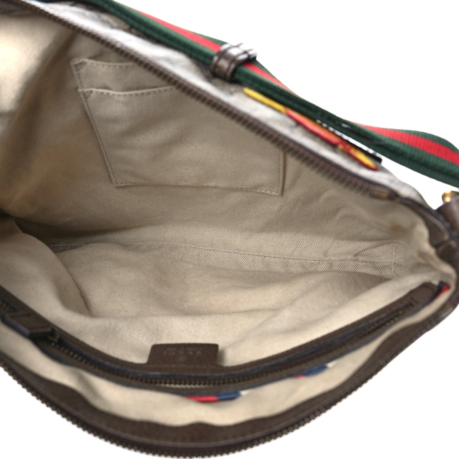 Gucci Soft GG Supreme Monogram Courrier Web Medium Flat Messenger Bag Beige New Acero Multicolor 5 of 10