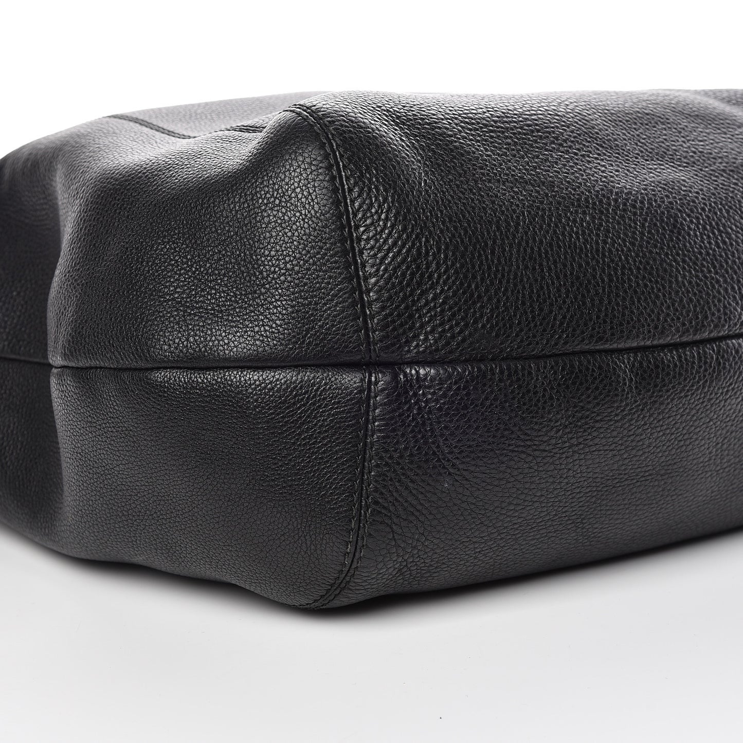 Calfskin Large Techno Horsebit Hobo Black