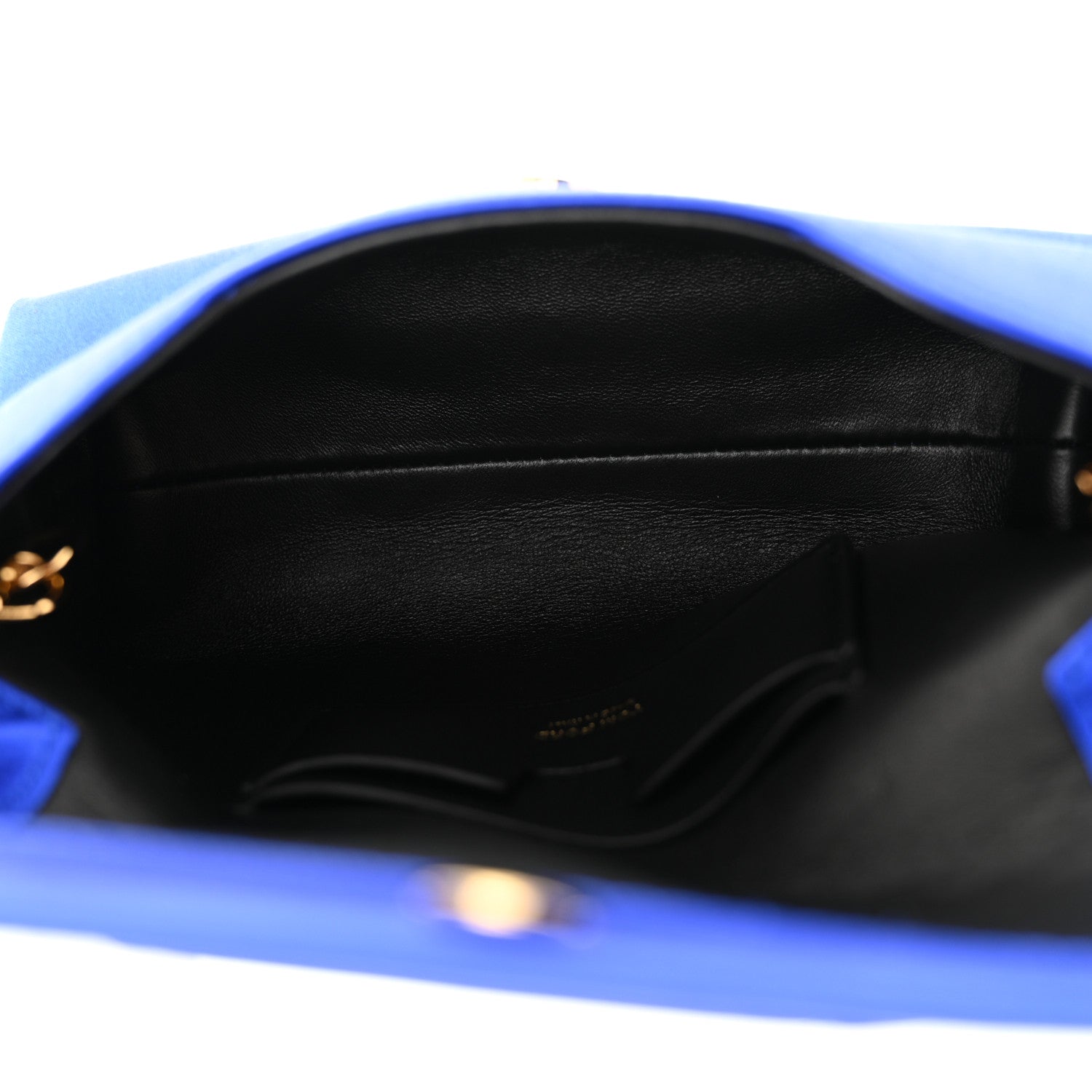 Tom Ford Satin Mini Label Chain Shoulder Bag Electric Blue 5 of 10