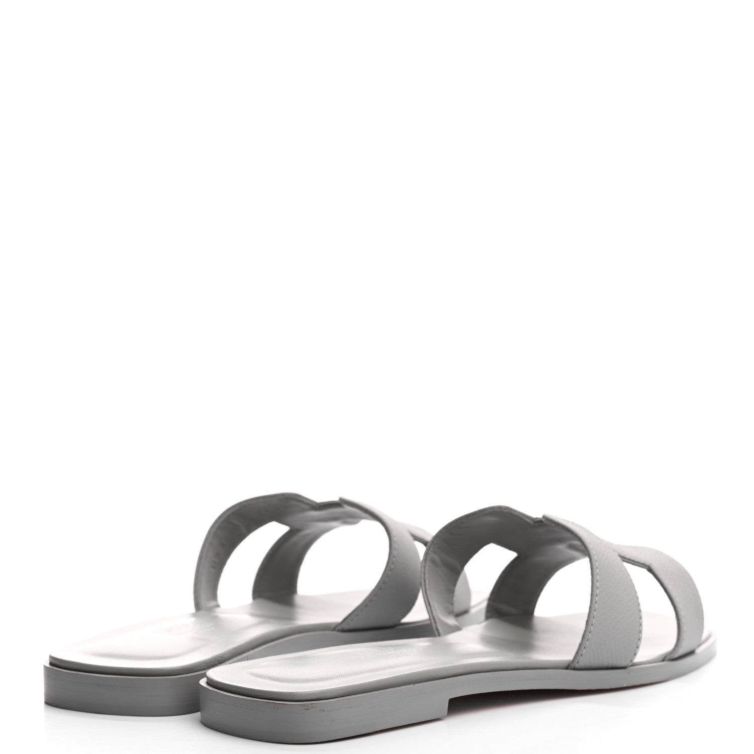 Hermes Epsom Oran Sandals 37.5 Bleu Glacier 4 of 8