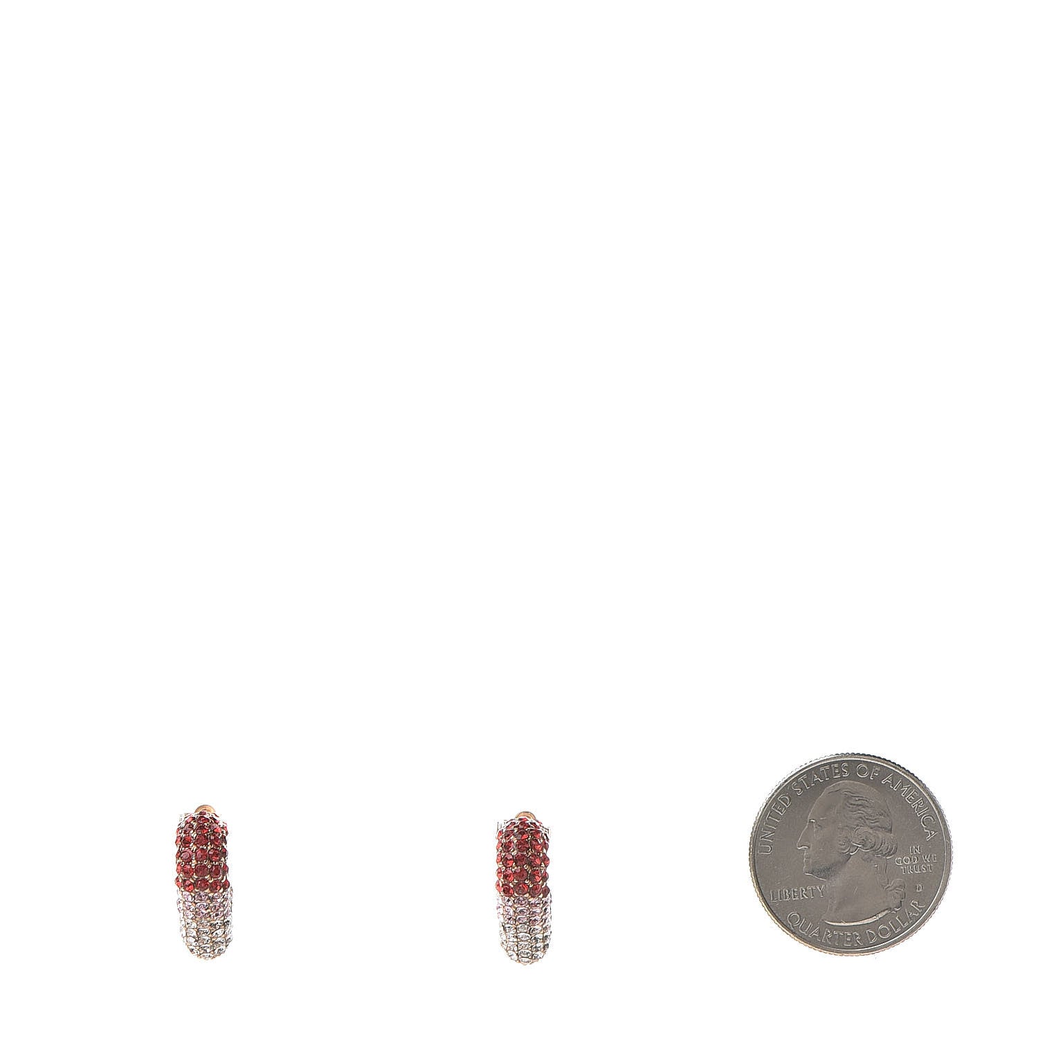 Louis Vuitton Swarovski LV and V Heart Strass Earring Rose Gold 1 of 4