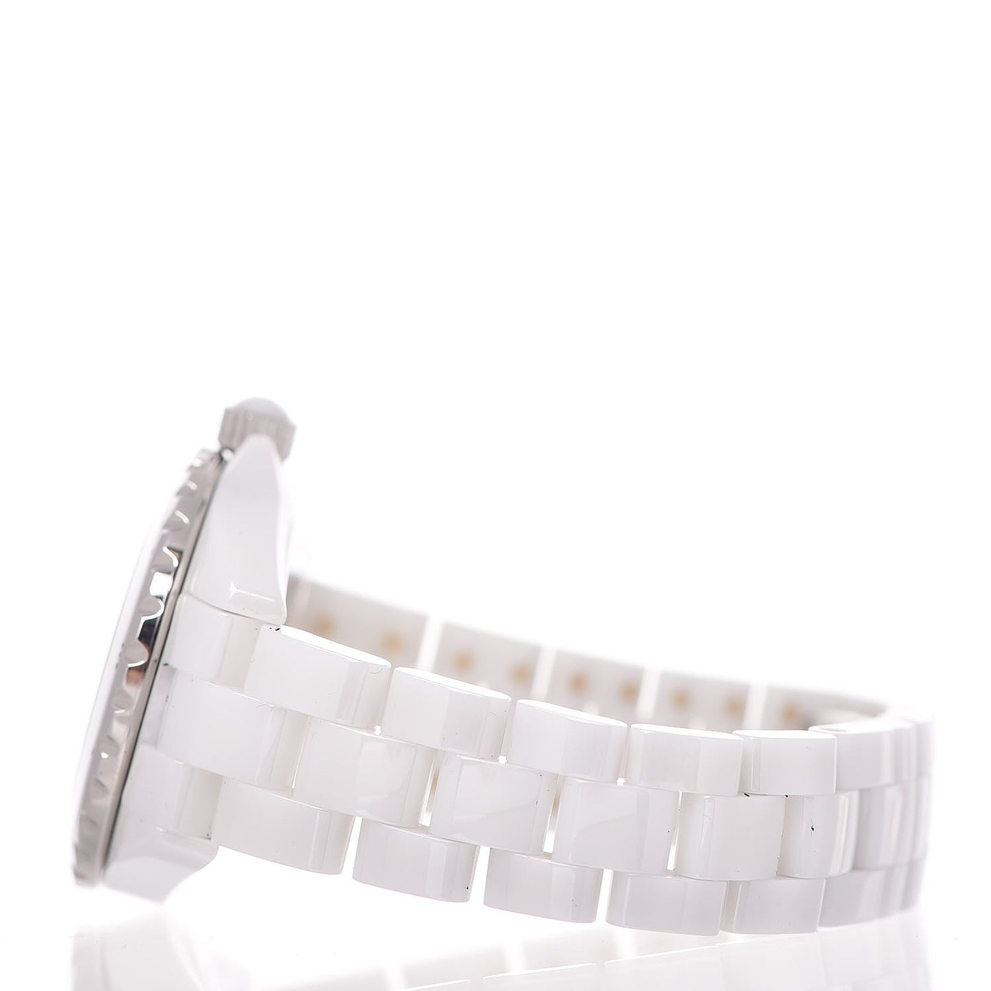 Stainless Steel Ceramic Diamond 33mm J12 Quartz Watch White