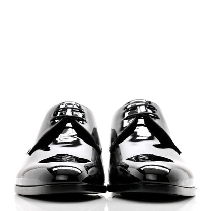 Saint Laurent Patent Lace Up Wyatt 25 Derby Shoes 40.5 Black 2 of 11