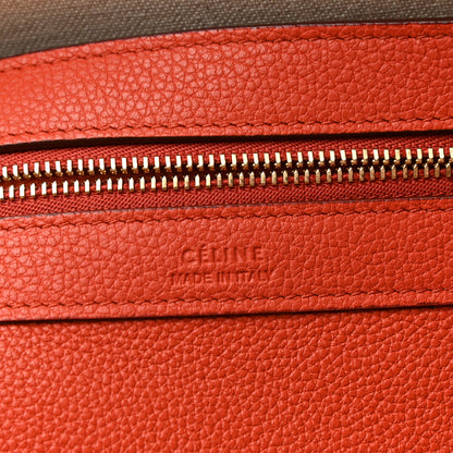 Celine Soft Grained Calfskin Small Belt Cabas Fox Red 6 of 18