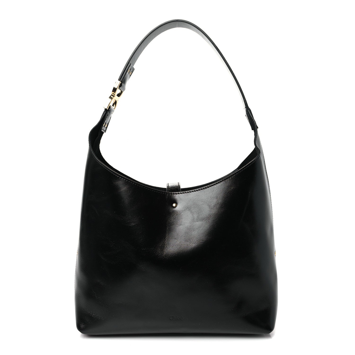 Chloe Shiny Calfskin Small Marcie Hobo Bag Black 1 of 10