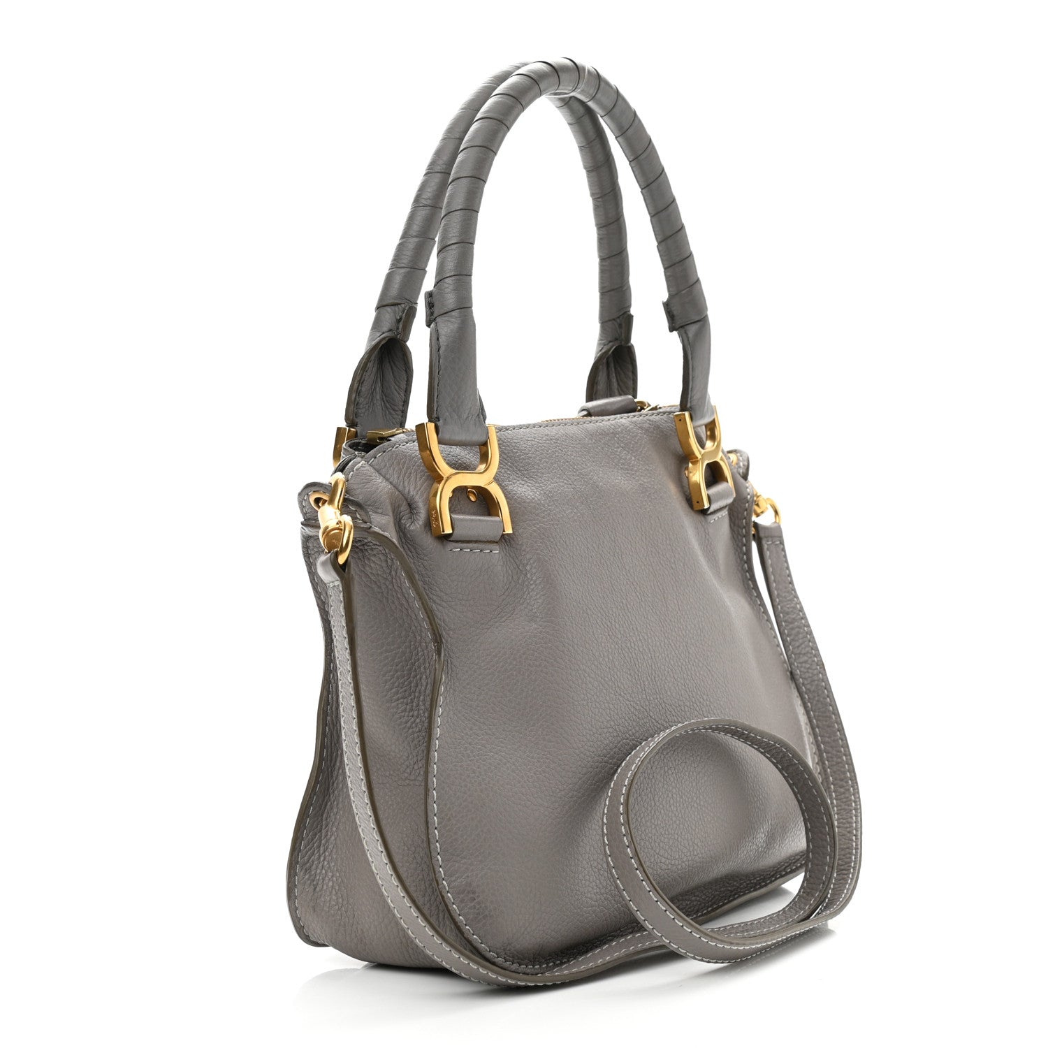 Chloe Calfskin Medium Marcie Satchel Cashmere Grey 3 of 10