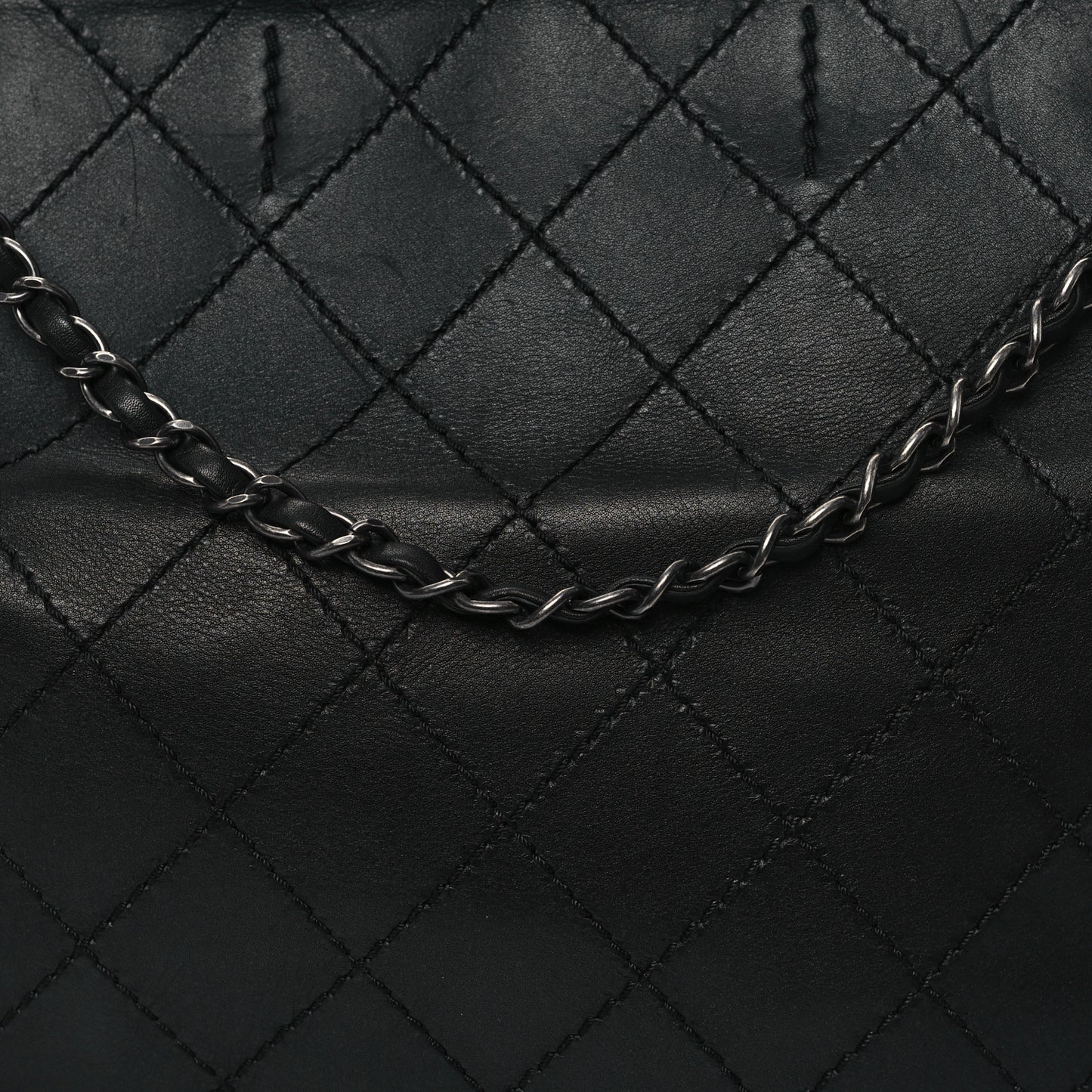 Calfskin CC Pocket Tote Black