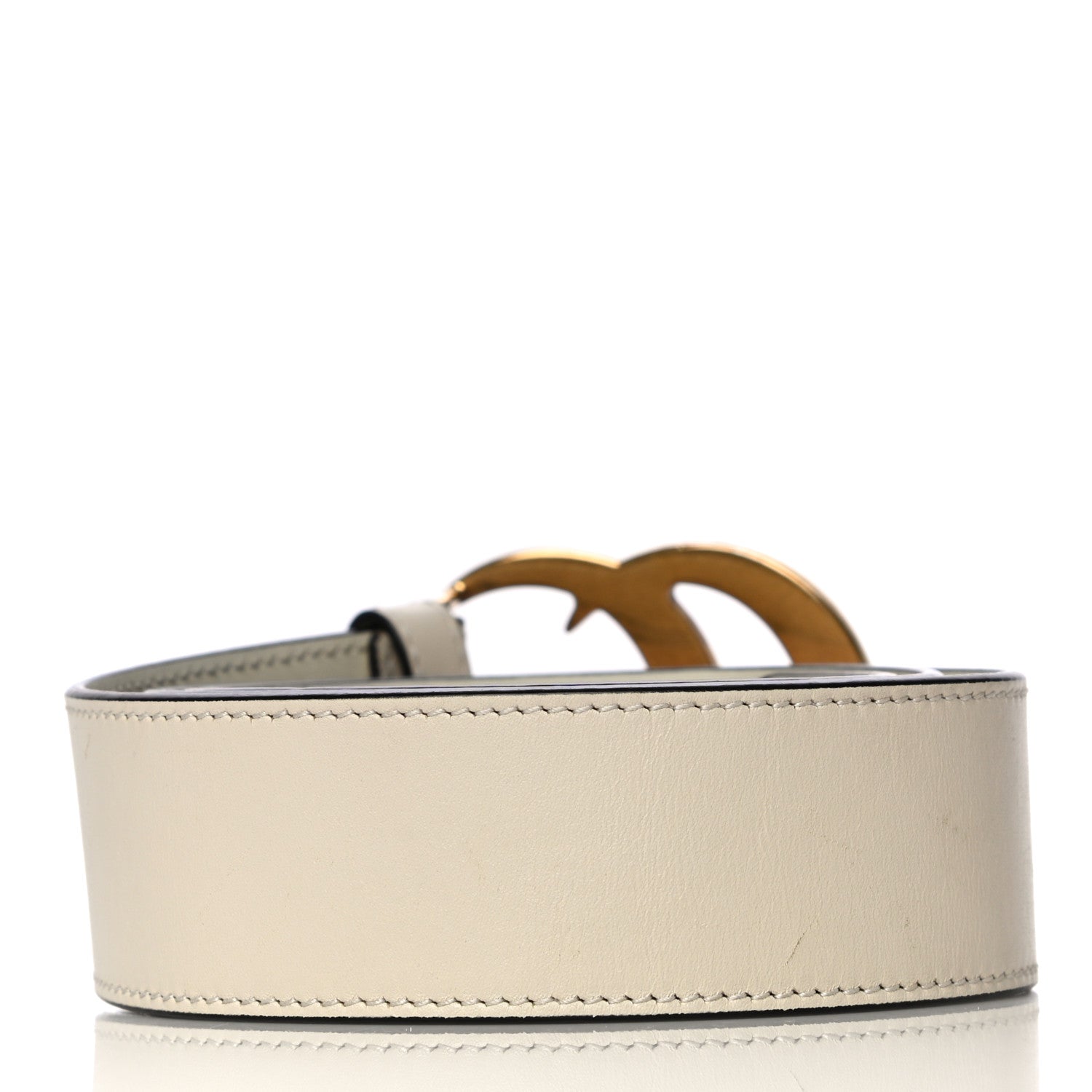 Gucci Calfskin Double G 40mm Belt 85 34 Mystic White 3 of 12
