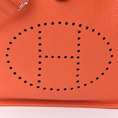 Hermes Taurillon Clemence Evelyne III PM Orange Poppy 9 of 13