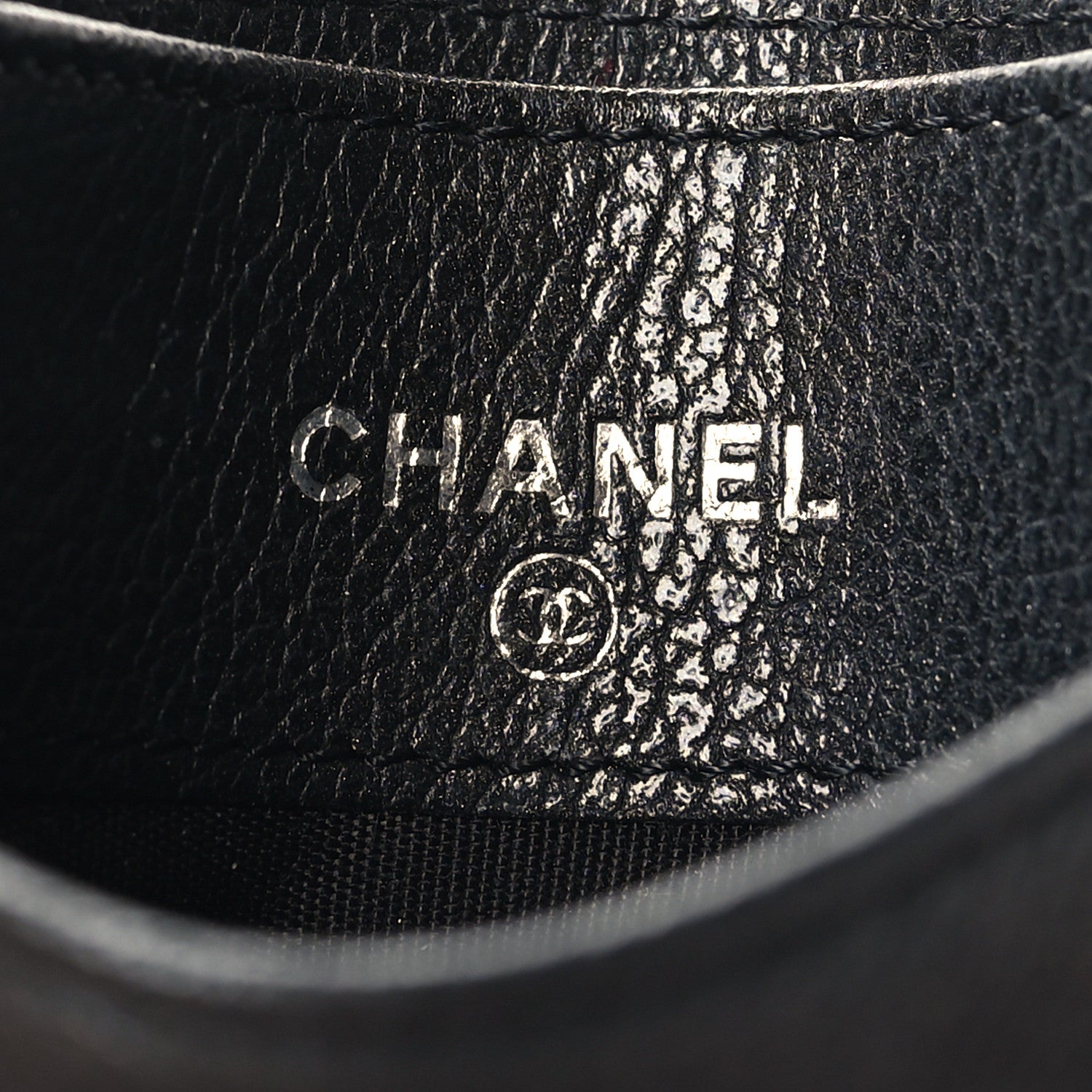 Chanel Goatskin Embossed Camellia Card Holder Black 6 of 10