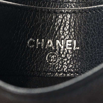 Chanel Goatskin Embossed Camellia Card Holder Black 6 of 10