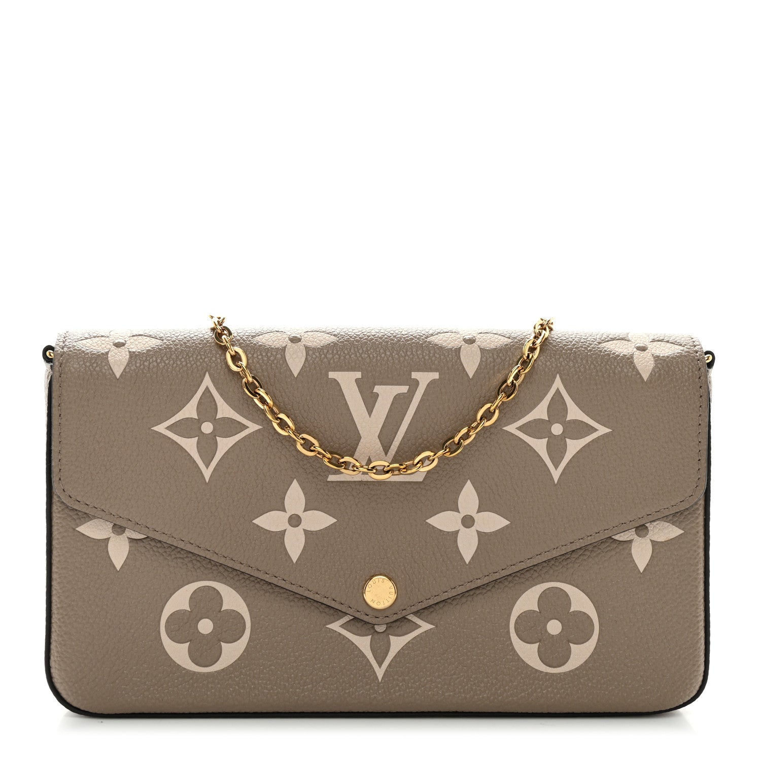 Louis Vuitton Empreinte Monogram Giant Felicie Pochette Tourterelle Creme 1 of 10