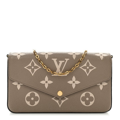 Louis Vuitton Empreinte Monogram Giant Felicie Pochette Tourterelle Creme 1 of 10