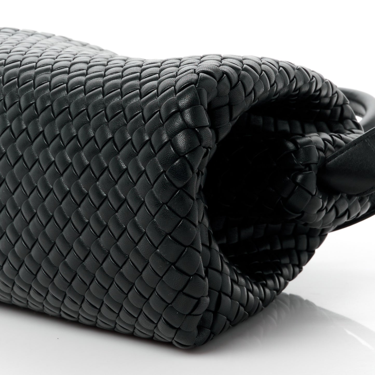 Nappa Intrecciato Medium Padded The Handle Tote Black