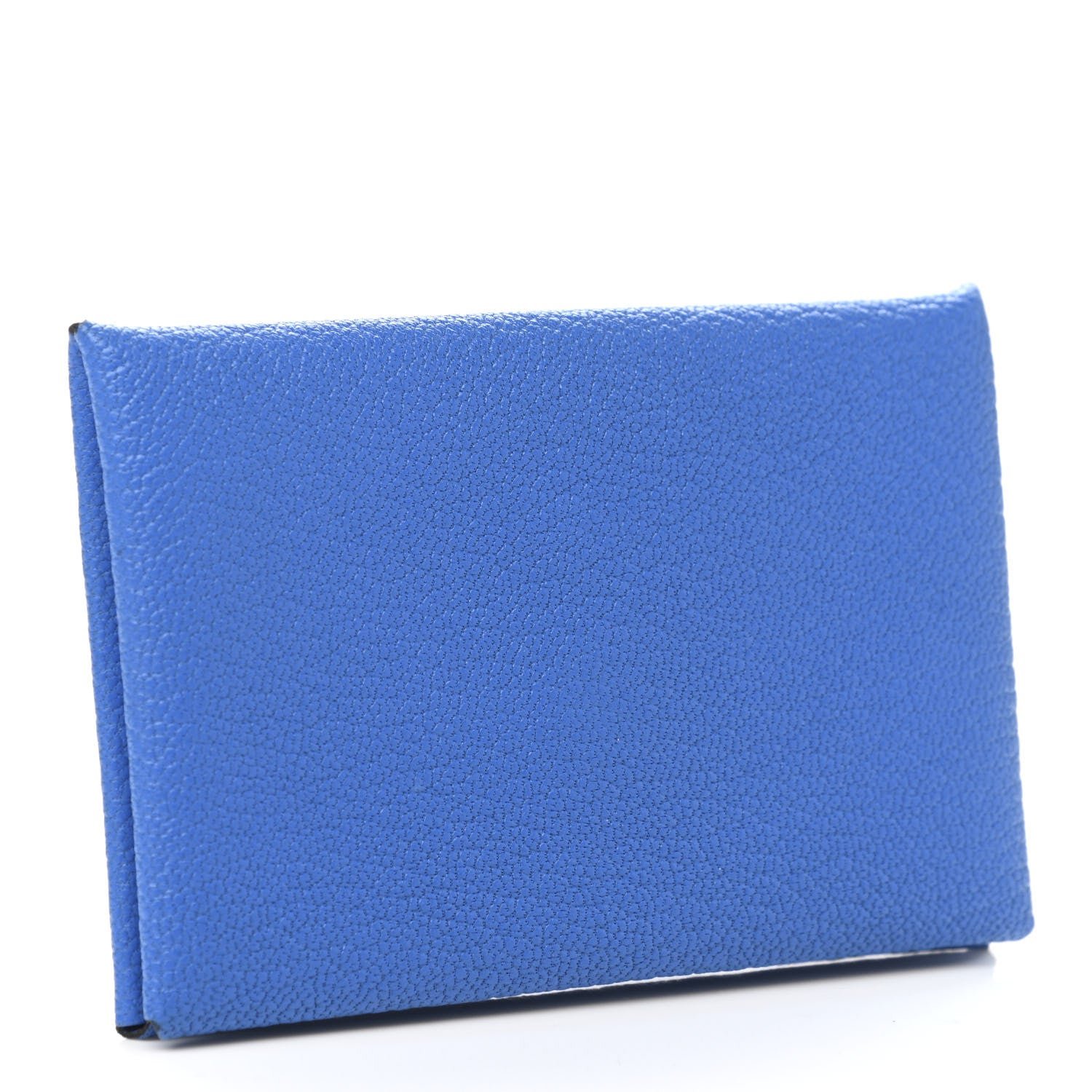 Hermes Chevre Chandra Calvi Card Case Bleu Zanzibar 3 of 7