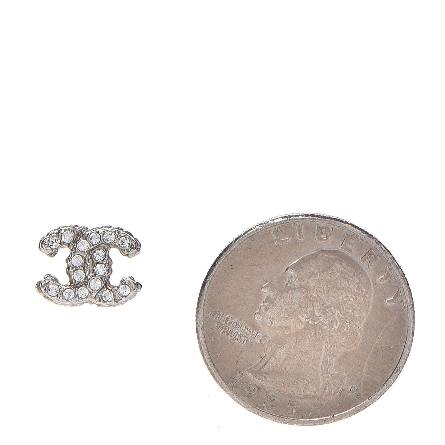 Crystal Mini Timeless CC Earrings Silver