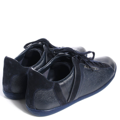 Louis Vuitton Grained Leather Twister Sneakers 38.5 Navy 4 of 7