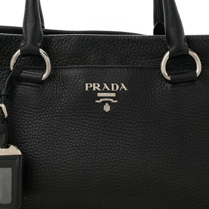 Prada Vitello Daino Tote Black 8 of 14