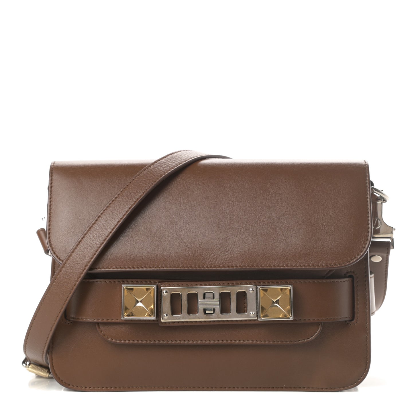 Smooth Calfskin Mini PS11 Classic Shoulder Bag Hazelnut