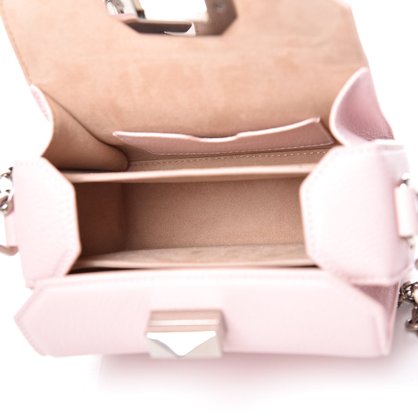 Calfskin Box Shoulder Bag 16 Baby Pink