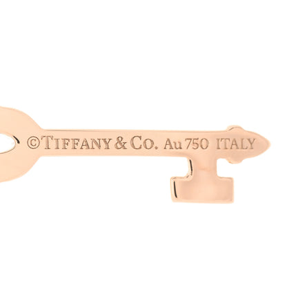 Tiffany 18K Rose Gold Pink Sapphire Mini Victoria Key Pendant 4 of 4