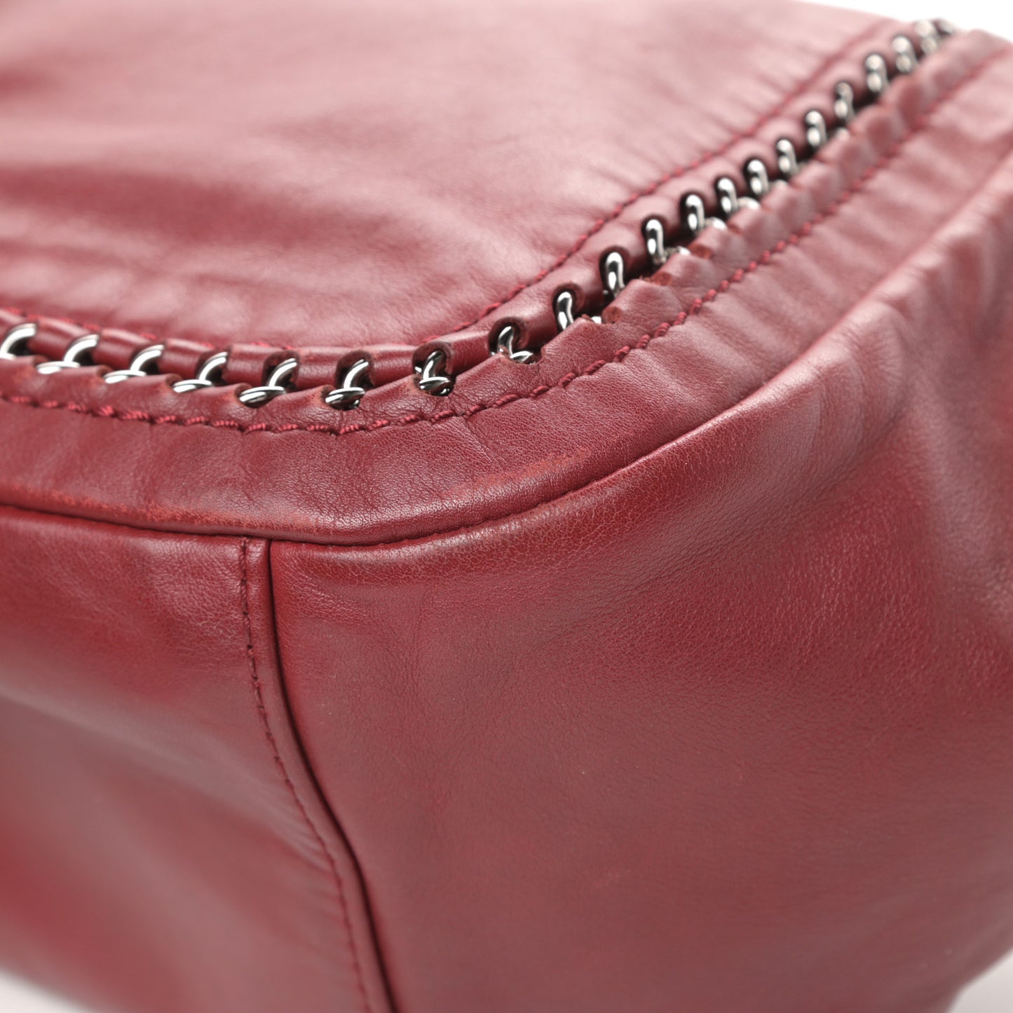 Smooth Calfskin Luxe Ligne Flap Red