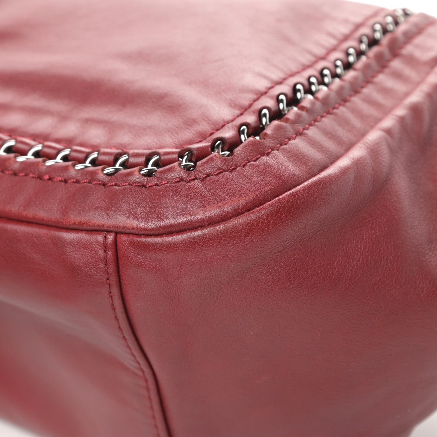Chanel Smooth Calfskin Luxe Ligne Flap Red 11 of 17