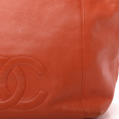 Chanel Caviar CC Tote Orange 10 of 14