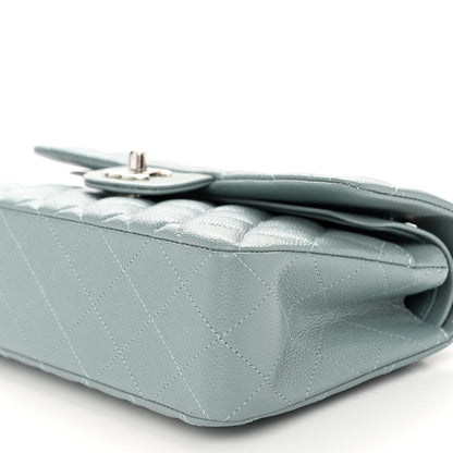 Chanel Caviar Quilted Small Double Flap Light Blue 10 of 10