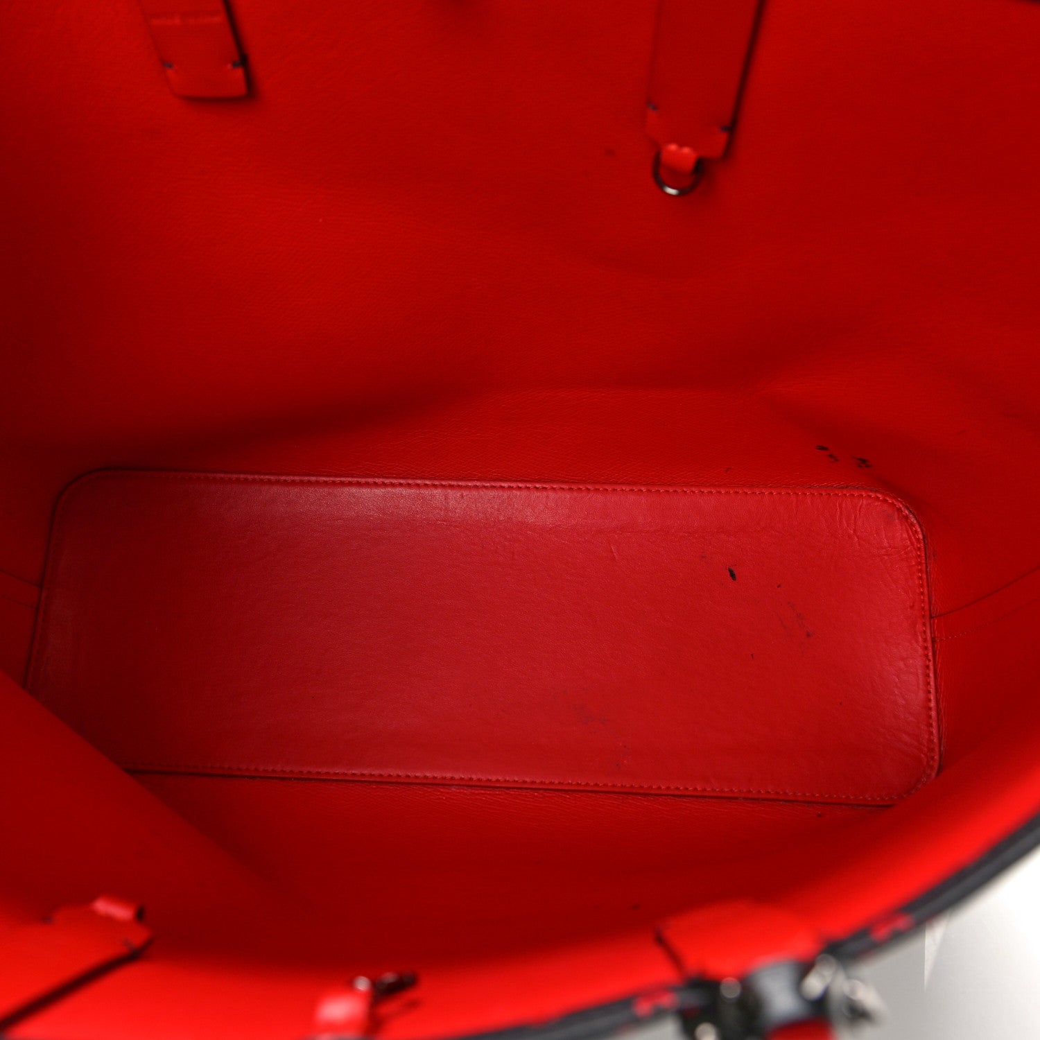 Christian Louboutin Perforated Calfskin Degrade Loubinthesky East West Cabata Tote Black Red 6 of 15