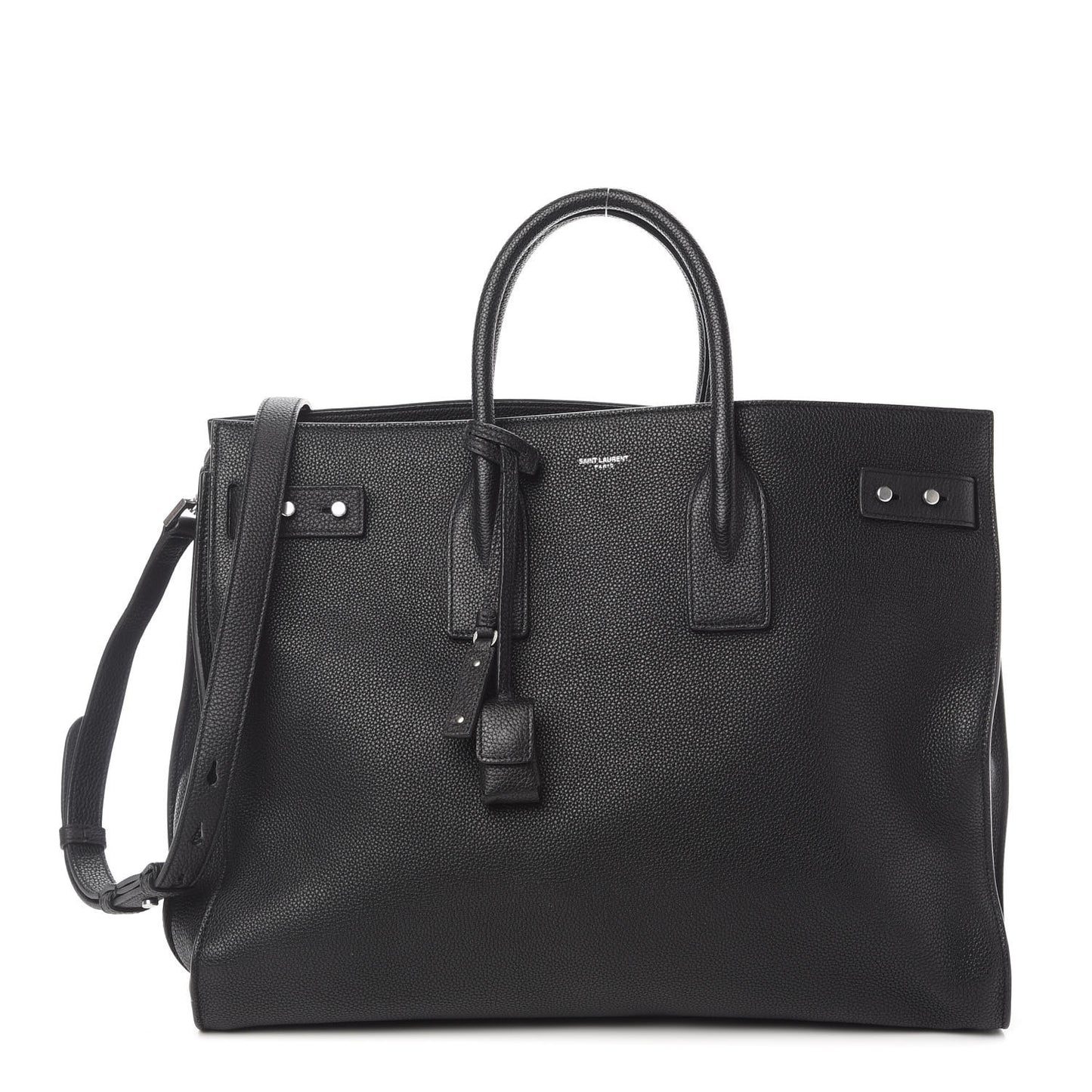 Grained Calfskin Large Souple Sac De Jour Black