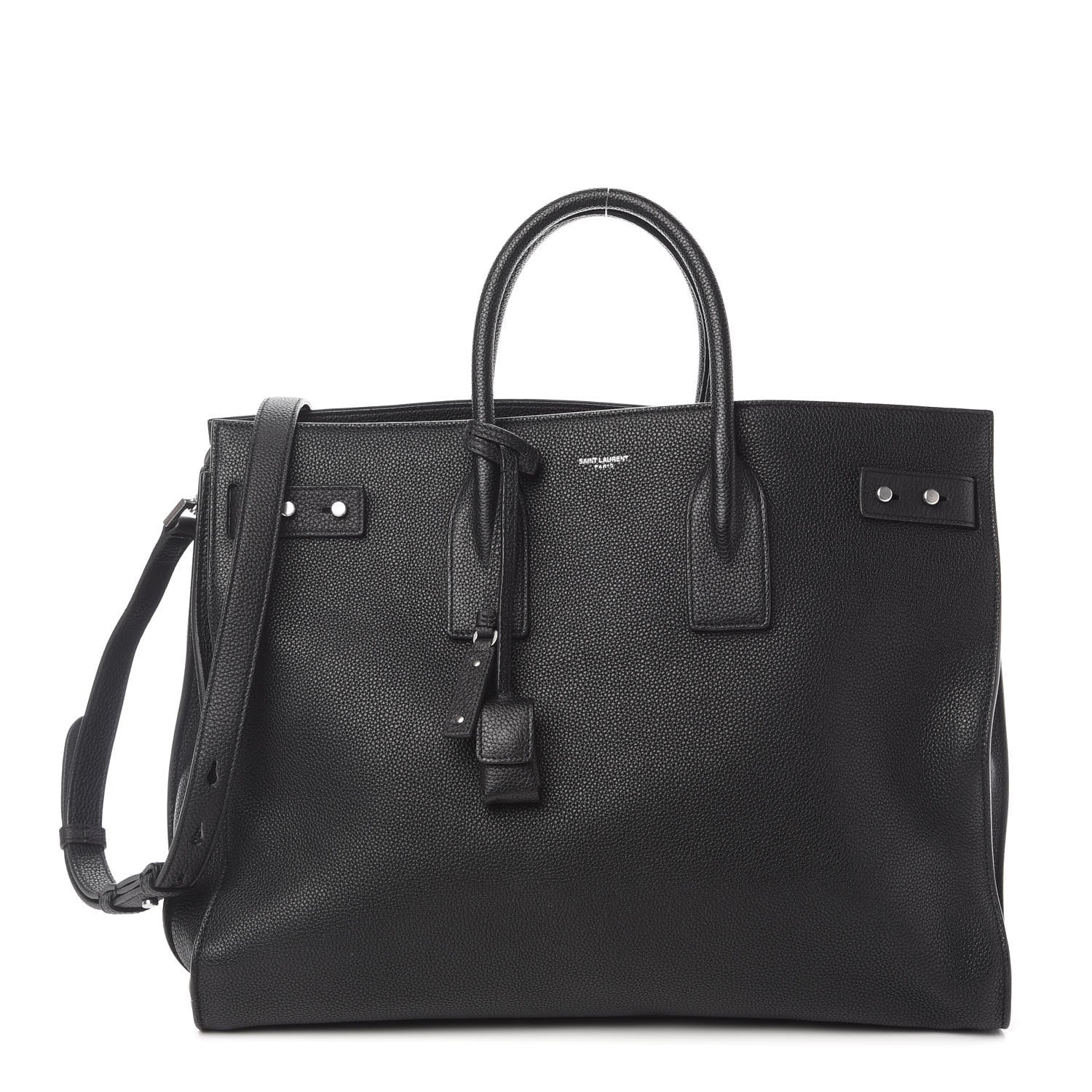 Saint Laurent Grained Calfskin Large Souple Sac De Jour Black 1 of 9