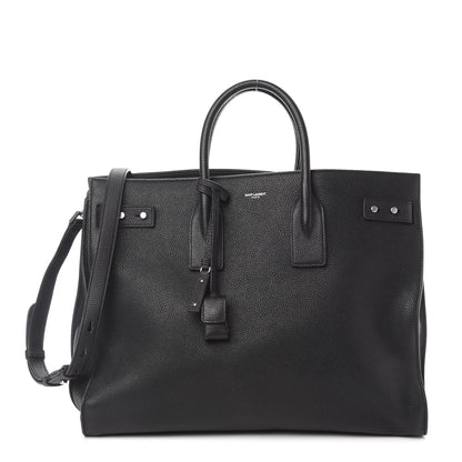 Saint Laurent Grained Calfskin Large Souple Sac De Jour Black 1 of 9