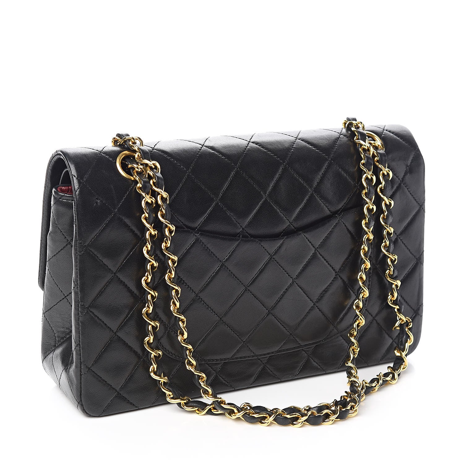 Chanel Lambskin Quilted Medium Double Flap Black 3 of 13