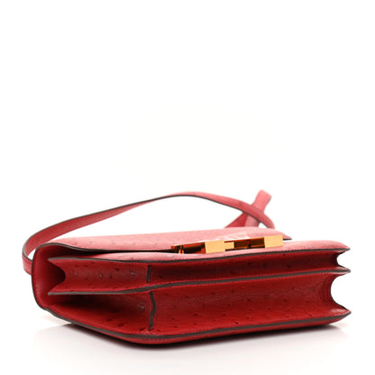 Hermes Ostrich Constance 18 Rouge Vif 4 of 9