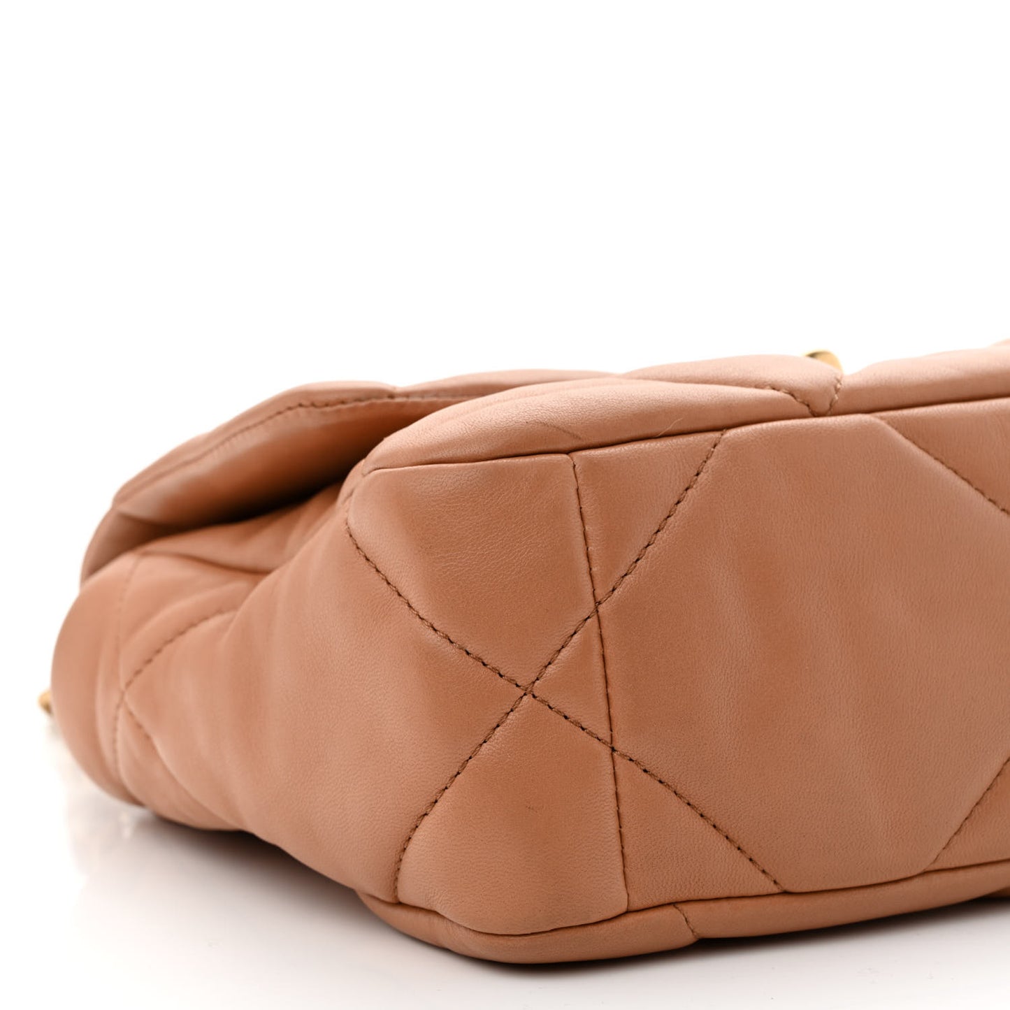 Lambskin Quilted Medium Chanel 19 Flap Brown