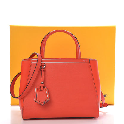Fendi Vitello Elite Petite 2Jours Tote Papavero 10 of 10