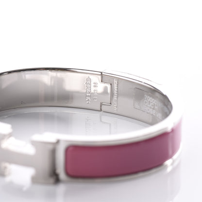 Hermes Enamel Narrow Clic Clac H Bracelet PM Rose Velours 4 of 4