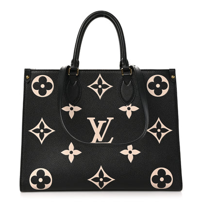 Louis Vuitton Empreinte Monogram Giant Onthego MM Black Beige 1 of 9