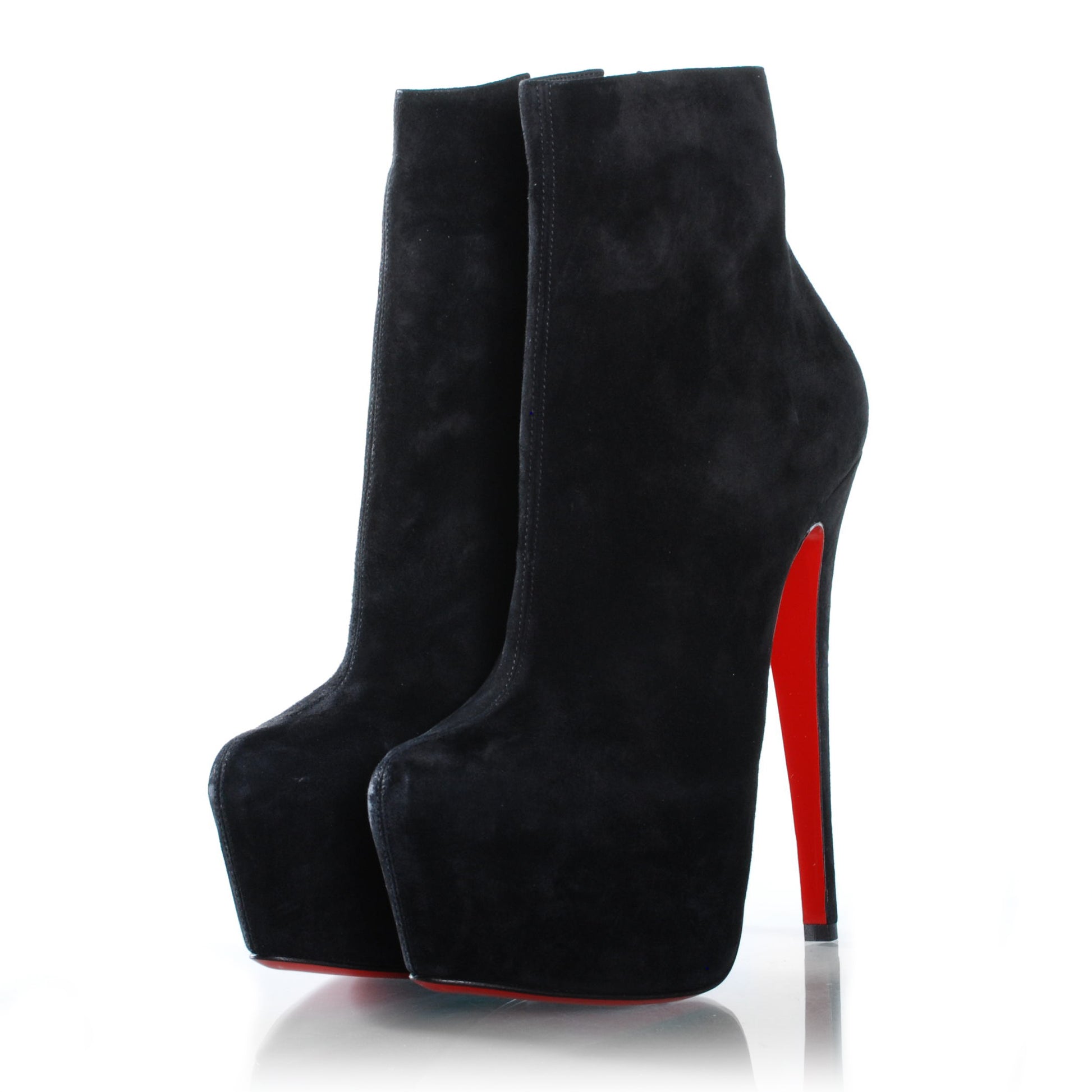 Christian Louboutin Suede Daf Booty 160 Ankle Boots 36.5 Black 2 of 13