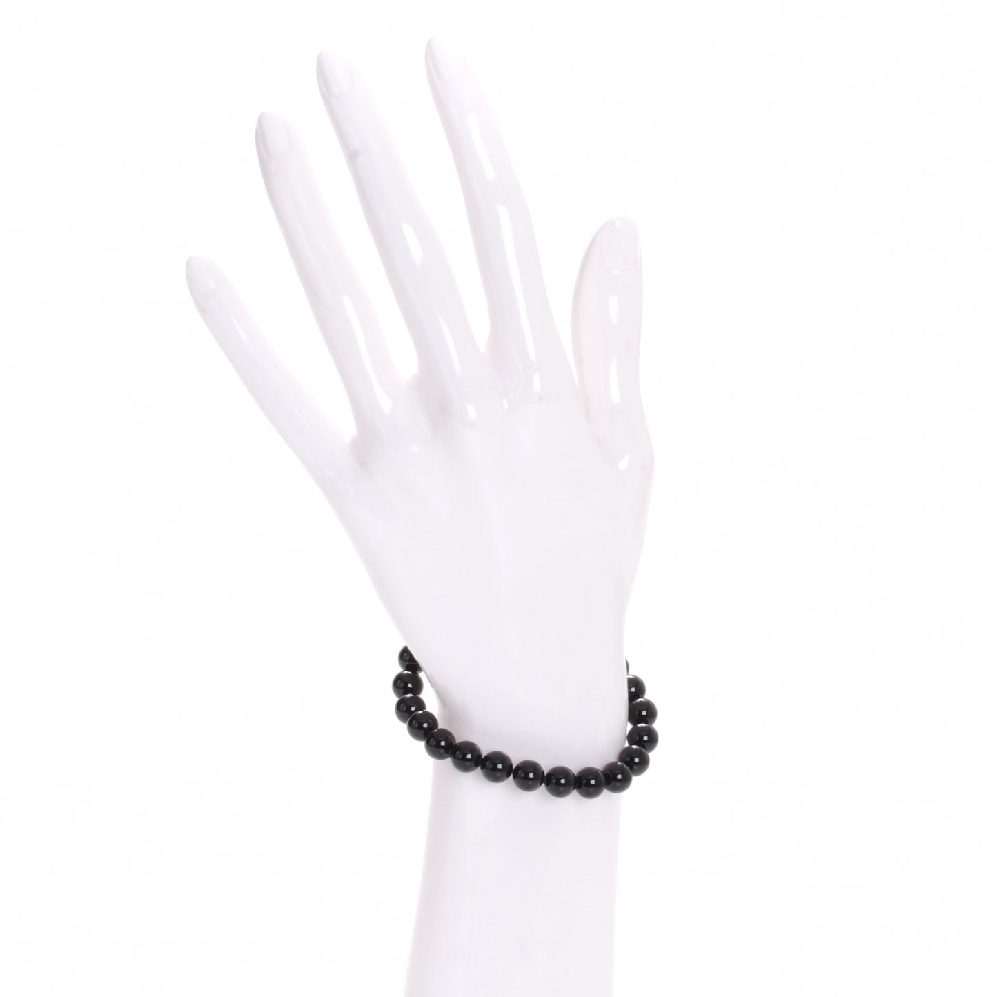 Sterling Silver Black Onyx Bead Toggle Bracelet