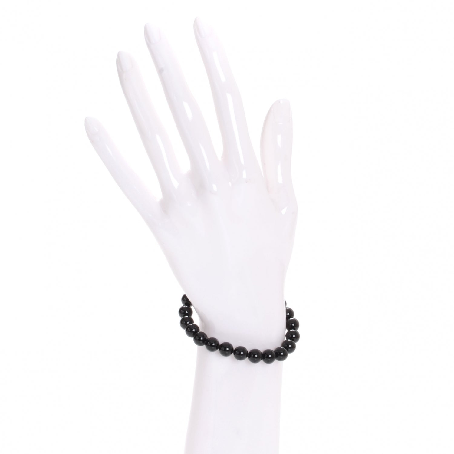 Tiffany Sterling Silver Black Onyx Bead Toggle Bracelet 6 of 6