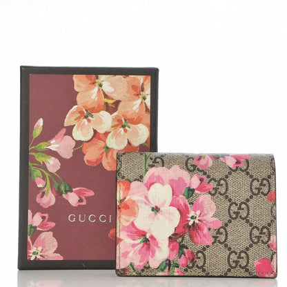 Gucci GG Supreme Monogram Blooms Card Case Beige Multicolor Dry Rose 8 of 8