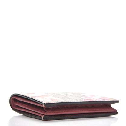 Gucci GG Supreme Monogram Blooms Card Case Beige Multicolor Dry Rose 4 of 8