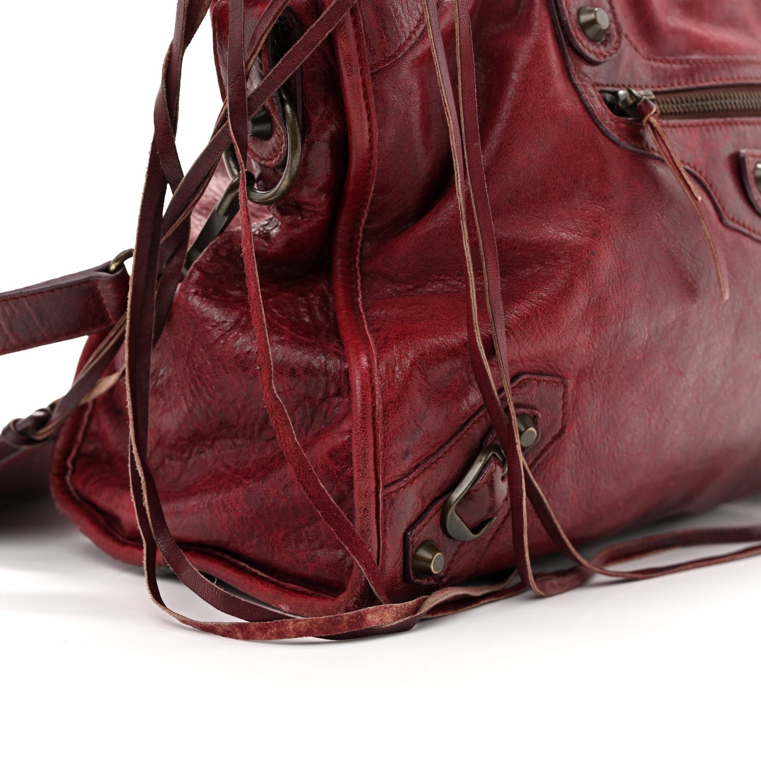 Balenciaga Agneau Classic Hardware City Dark Wine 15 of 18