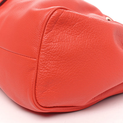 Jimmy Choo Grained Calfskin Large Riki Bag Red 9 of 9
