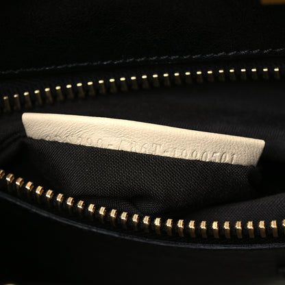 Fendi Agnello Old Shine Medium Peekaboo Iconic Satchel Black 7 of 10