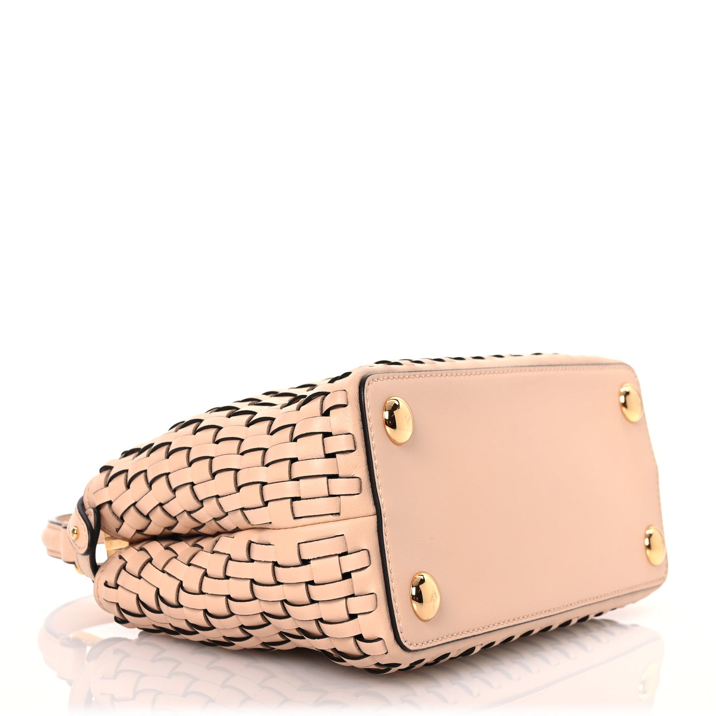 Vitello Grace Intreccio Mini Peekaboo Iconic Satchel Light Rose