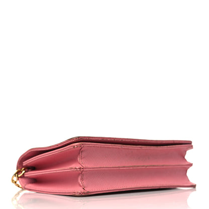 Prada Saffiano Lux Chain Wallet Petalo 4 of 14