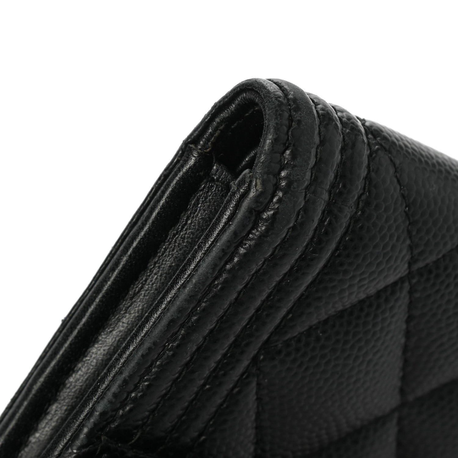 Chanel Caviar Quilted Compact Boy Wallet Black 9 of 13